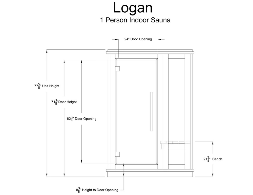 Almost Heaven Logan 1-Person Indoor Sauna