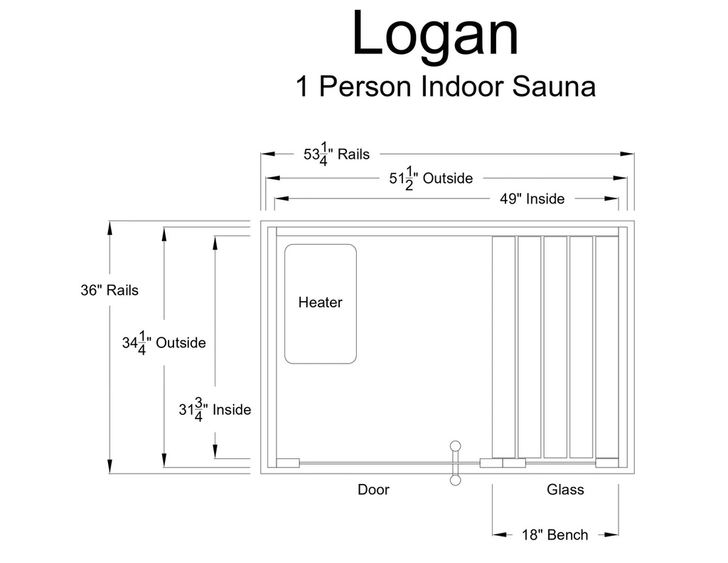 Almost Heaven Logan 1-Person Indoor Sauna