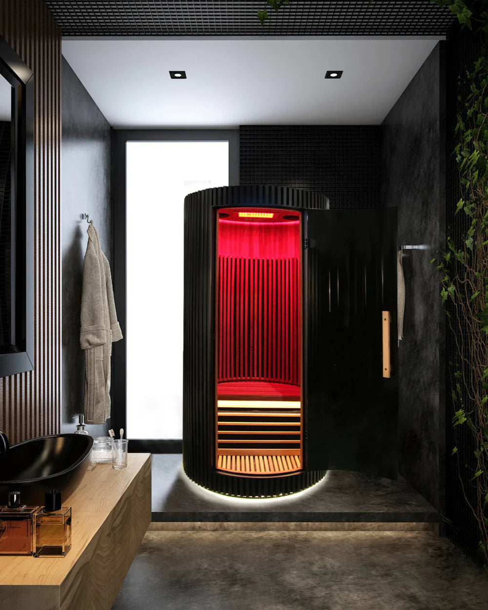 Sun Home Pod 1-Person Red Light & Infrared Sauna