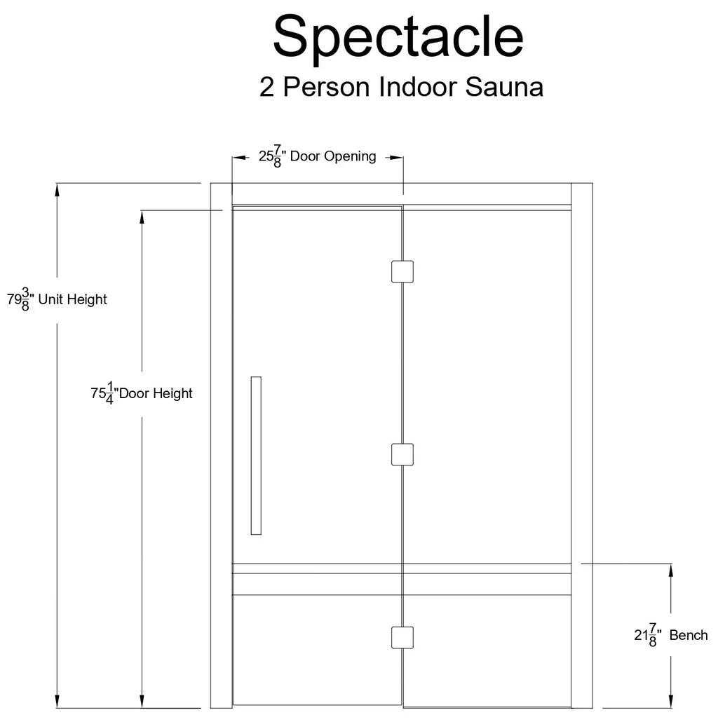 Almost Heaven Spectacle 2 Person Indoor Sauna