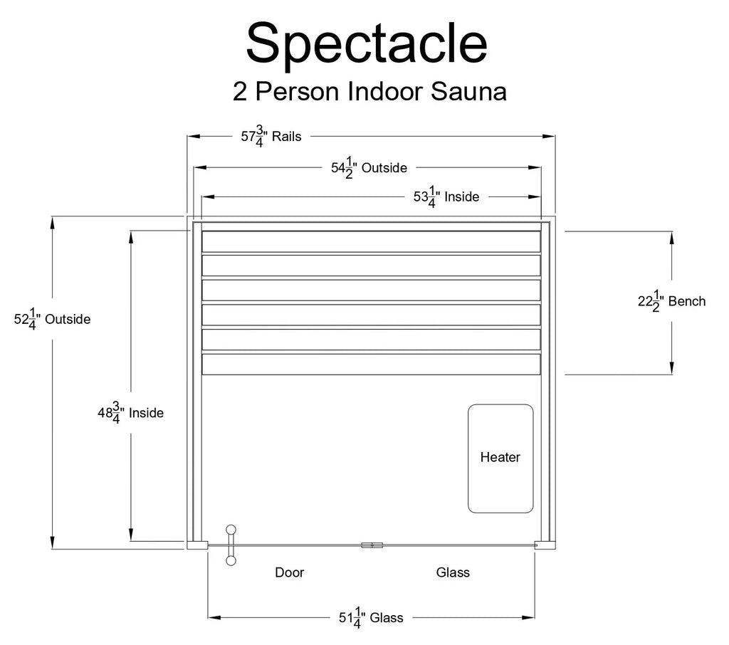 Almost Heaven Spectacle 2 Person Indoor Sauna